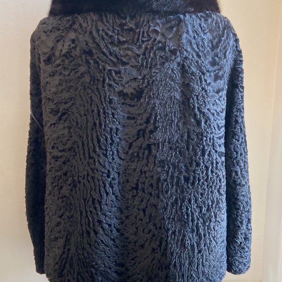 Swakara Lamb & Mink Fur Jacket - Picture 6 of 16